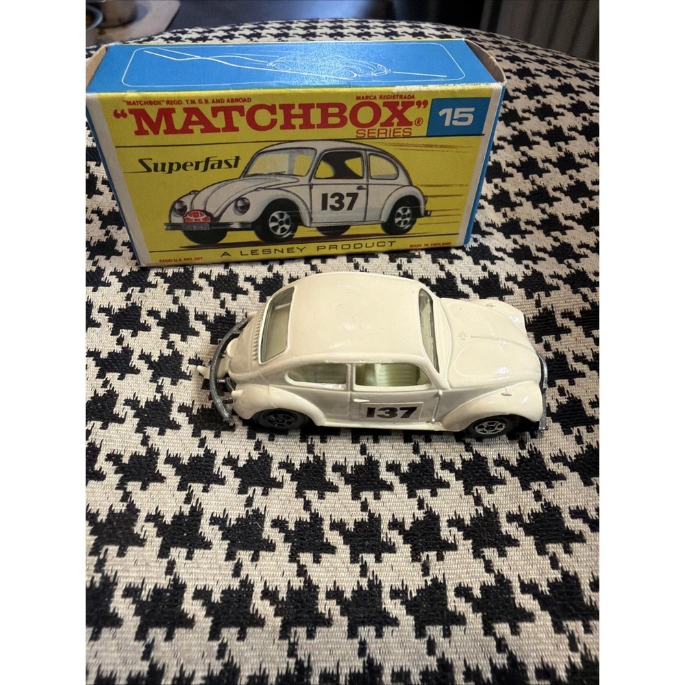 1968 Lesney Matchbox Superfast No 15 Volkswagen 1500 Saloon 137 w/ Box AS IS